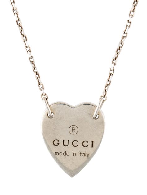 gucci heart necklace with 25|heart necklace with gucci trademark.